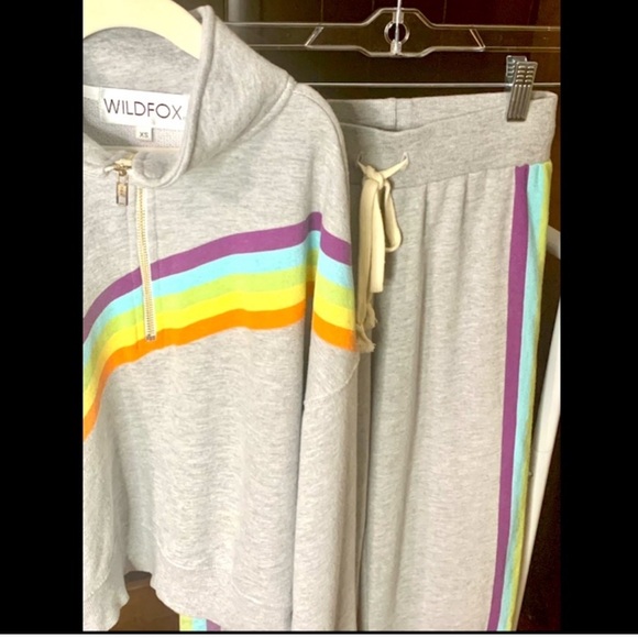 Wildfox Rainbow Stripe Matching SET!!! Size Xsmall - Picture 6 of 9